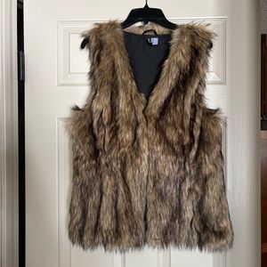 Faux fur vest